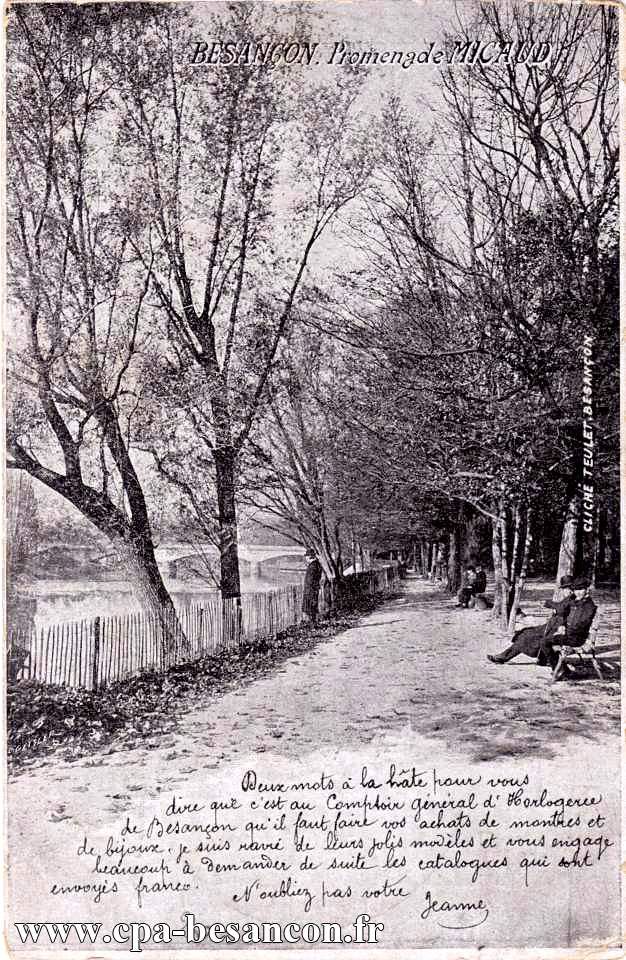 BESANÇON. - Promenade de MICAUD - Comptoir Général d Horlogerie